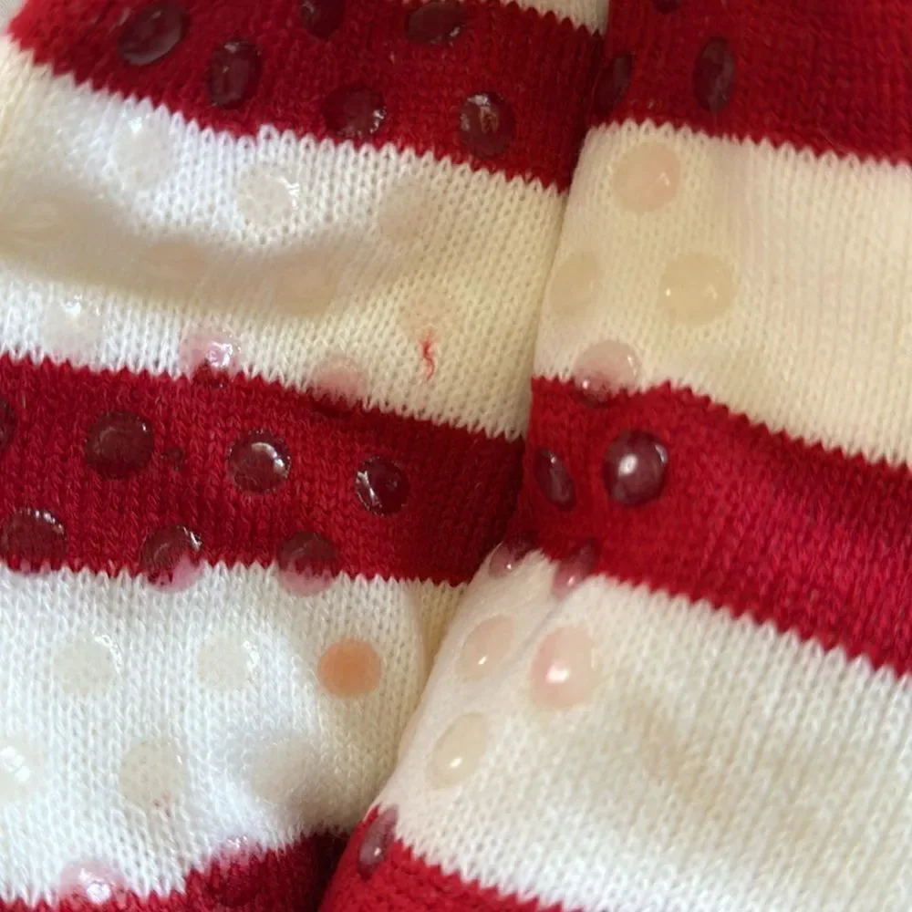 Sock Hub Christmas Collection Holiday Striped Slipper Socks Mens Sock Size 10-13